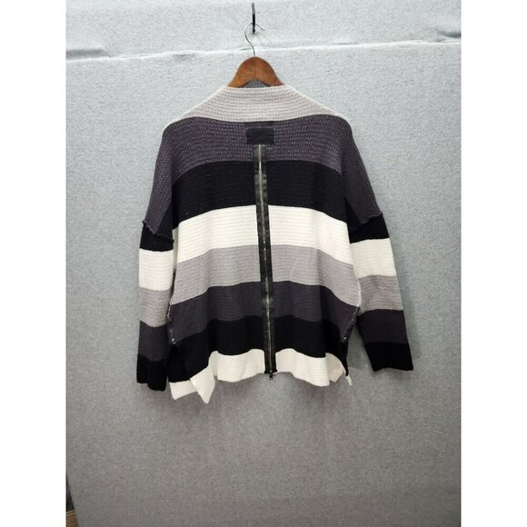 Striped Penelope Rose Sweater With Back Zipper XL Cotton/Polyester Blend - Picture 4 of 4